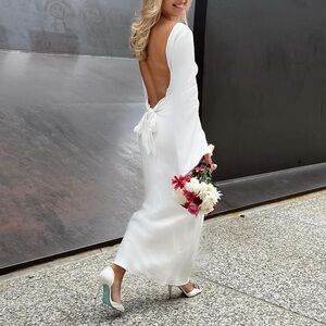 MESHKI open back dress